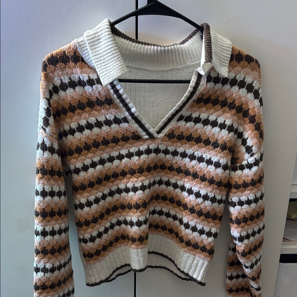 Freshman 1996 Cropped, Cozy Fall, V- neck Sweater